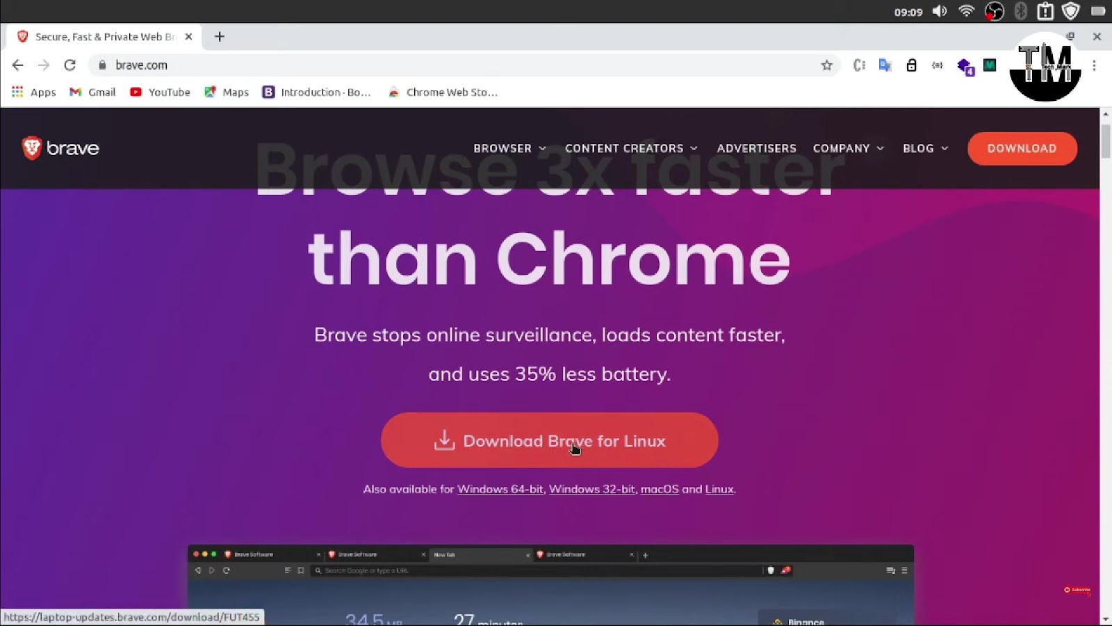 Process of installing Brave Browser on a Linux System